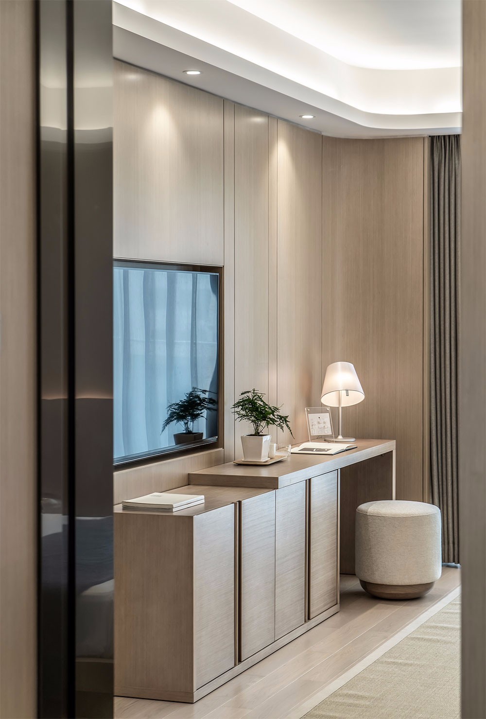 日式簡約風(fēng)格室內(nèi)家裝案例效果圖-客廳電視背景墻 日式簡約風(fēng)格室內(nèi)家裝案例效果圖-客廳電視背景墻