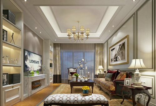 韶關(guān)市濱江名都歐式風格別墅裝修案例