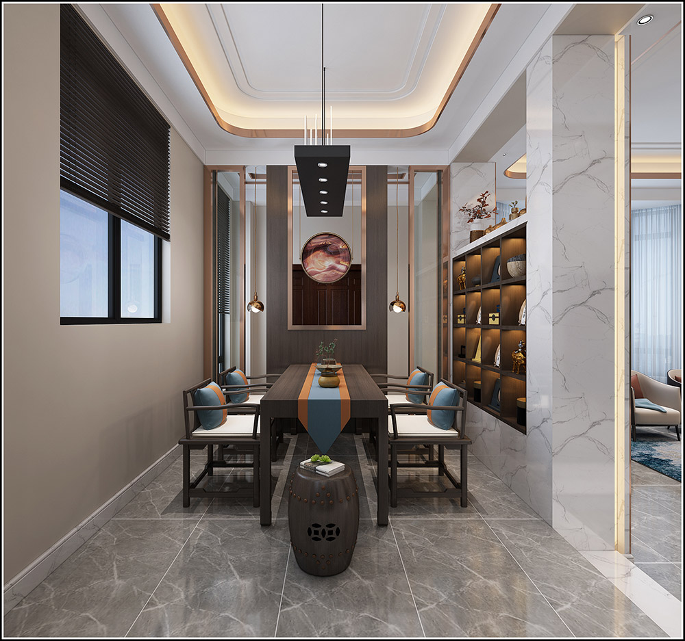 輕奢風(fēng)格別墅裝修效果圖-格林天成別墅400平米-餐廳 輕奢風(fēng)格別墅裝修效果圖-格林天成別墅400平米-餐廳