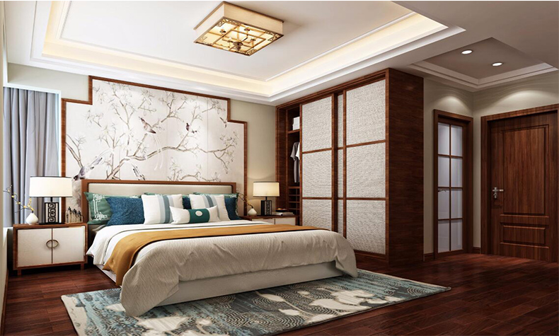佛山市金科城新中式風(fēng)格四居室裝修案例