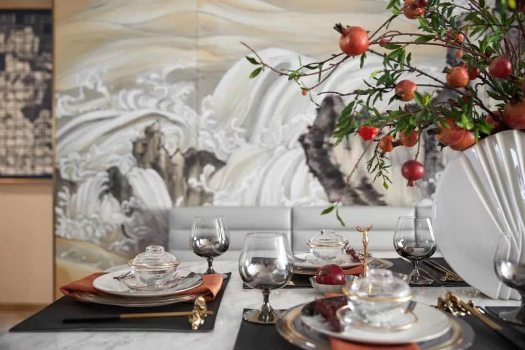 裝修案例新中式風格室內裝修效果圖-餐桌 裝修案例新中式風格室內裝修效果圖-餐桌