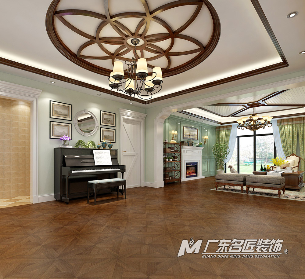 九號別墅410平米美式鄉(xiāng)村風格裝修案例-客廳鋼琴 九號別墅410平米美式鄉(xiāng)村風格裝修案例-客廳鋼琴