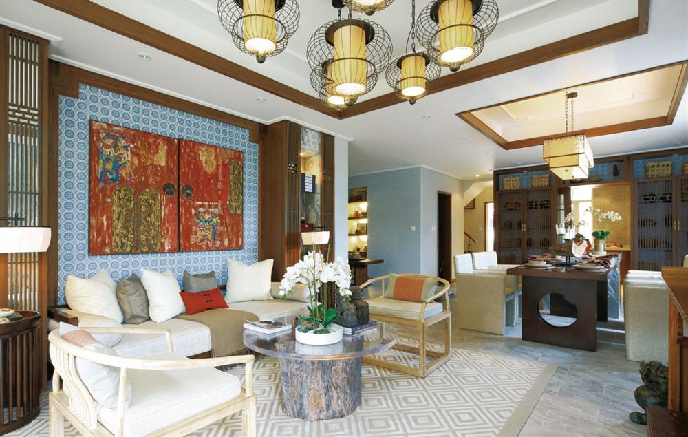 佛山市碧桂園·嶺南盛世新中式風格三居室裝修案例