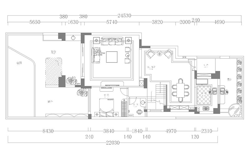 佛山裝修公司美式風(fēng)格室內(nèi)裝修效果圖-平面圖 佛山裝修公司美式風(fēng)格室內(nèi)裝修效果圖-平面圖