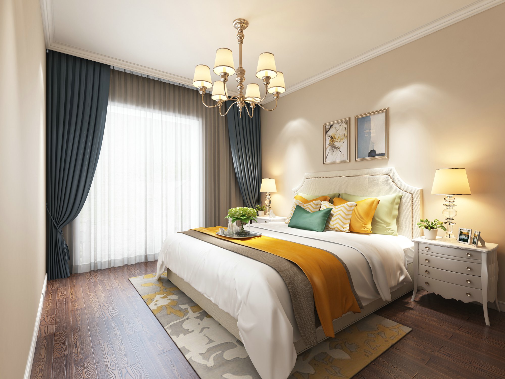 合肥市佳源·城南印象歐式風(fēng)格三居室裝修案例