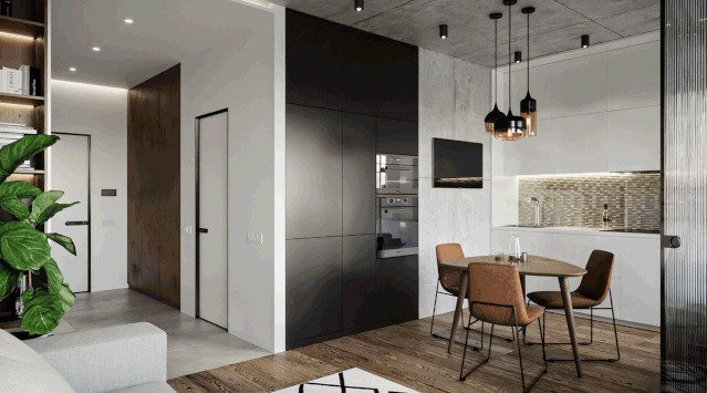 裝修案例現(xiàn)代簡(jiǎn)約風(fēng)格公寓裝修效果圖-餐廳 裝修案例現(xiàn)代簡(jiǎn)約風(fēng)格公寓裝修效果圖-餐廳