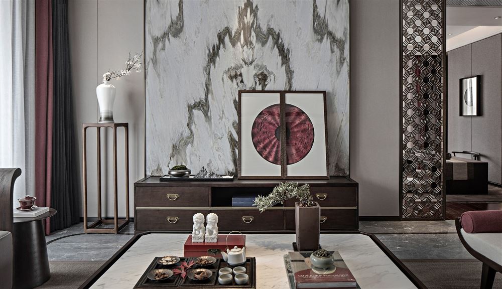 昭通市翠鑫苑新中式風(fēng)格四居室裝修案例