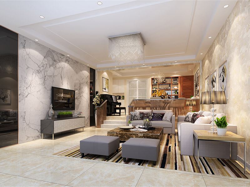 佛山市廣佛新世界花園洋房現(xiàn)代簡約風(fēng)格復(fù)式裝修案例