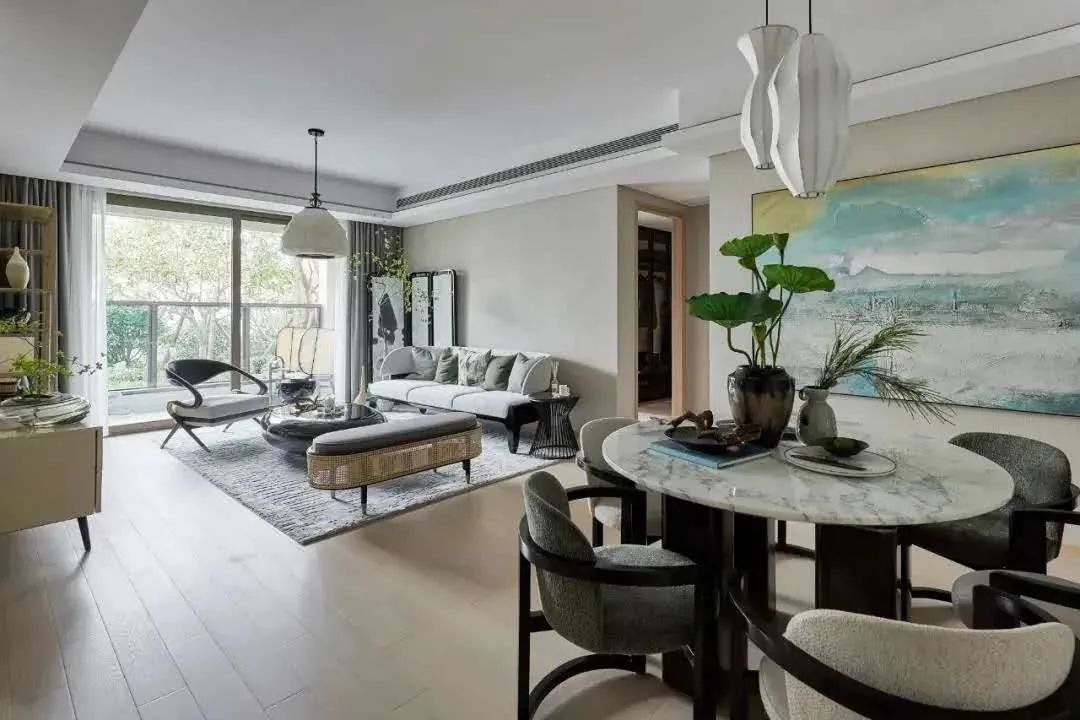 新中式風格室內設計家裝案例-客餐廳 新中式風格室內設計家裝案例-客餐廳