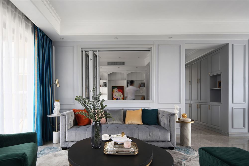 江門市萊茵華庭美式風(fēng)格三居室裝修案例