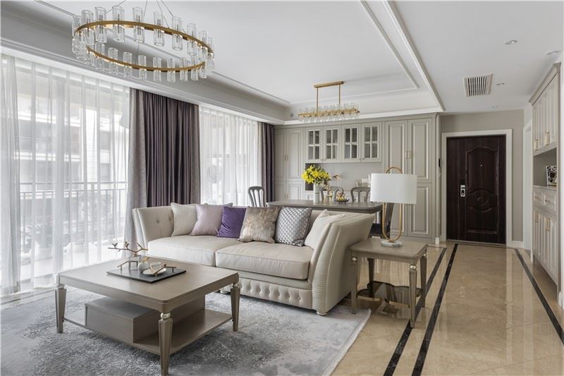 江門(mén)市東慶北路小區(qū)美式風(fēng)格三居室裝修案例