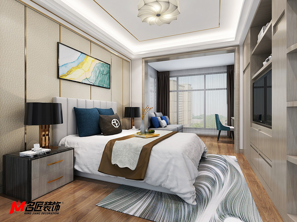 現(xiàn)代輕奢風格室內(nèi)裝修設計效果圖-大悅花園三居118平米-室內(nèi)臥室裝修設計 現(xiàn)代輕奢風格室內(nèi)裝修設計效果圖-大悅花園三居118平米-室內(nèi)臥室裝修設計