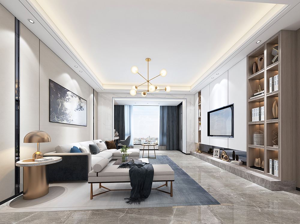 佛山市碧桂園·嶺南盛世輕奢風(fēng)格四居室裝修案例