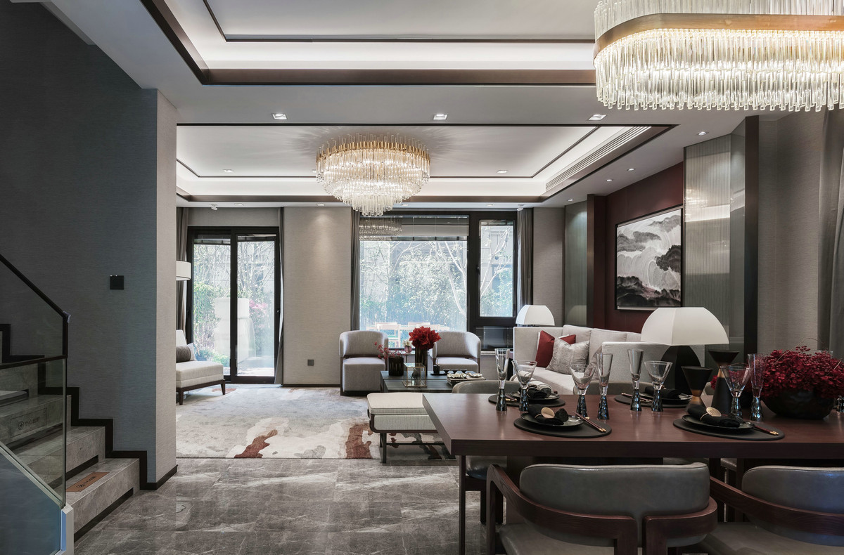 新中式風格別墅室內設計家裝案例-樓梯間 新中式風格別墅室內設計家裝案例-樓梯間