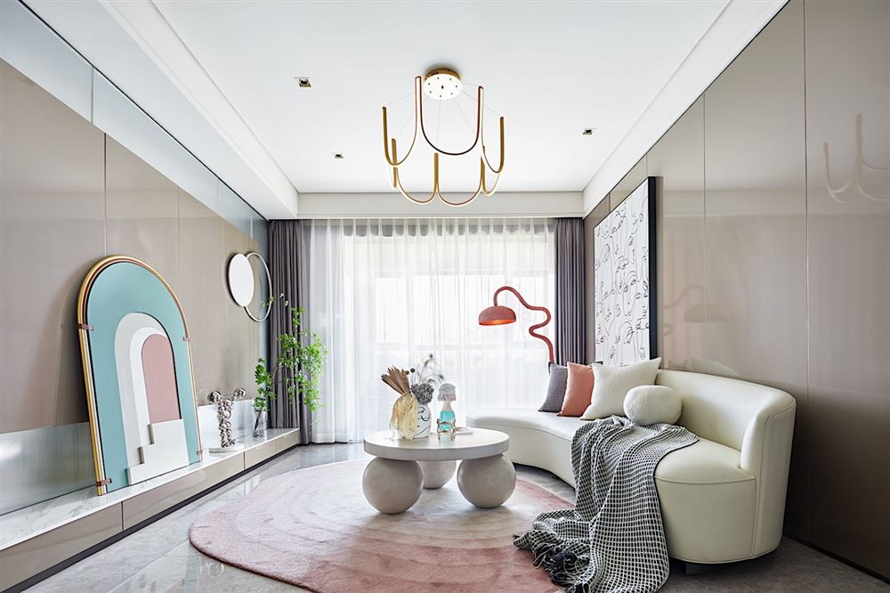 佛山市恒大·酈湖城輕奢風格三居室裝修案例
