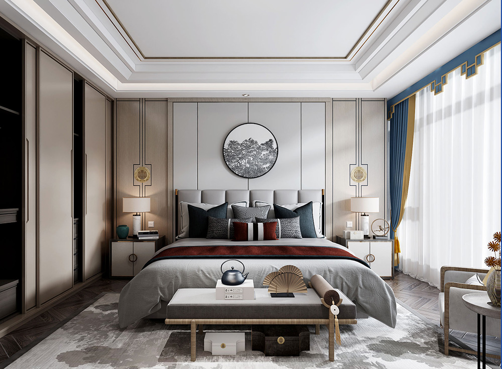 現(xiàn)代簡約風格室內(nèi)裝修設計效果圖-主臥 現(xiàn)代簡約風格室內(nèi)裝修設計效果圖-主臥