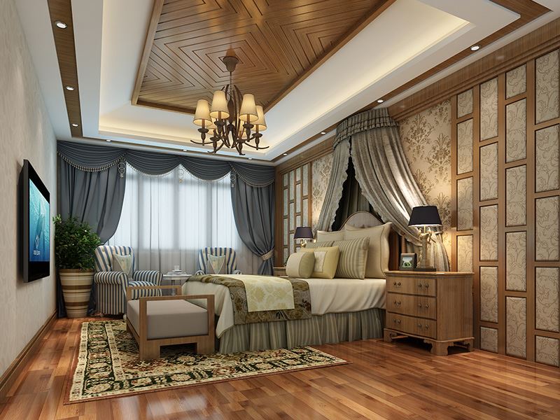 楚雄彝族自治州錦繡東山地中海風格別墅裝修案例