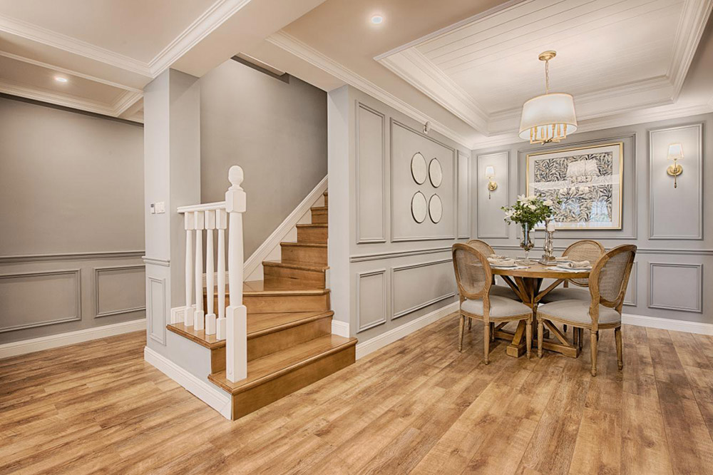 輕奢風格別墅裝修效果圖-烏蒙古鎮(zhèn)別墅208平米-餐廳