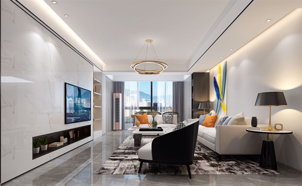 廣州市越秀東園新村輕奢風(fēng)格三居室裝修案例