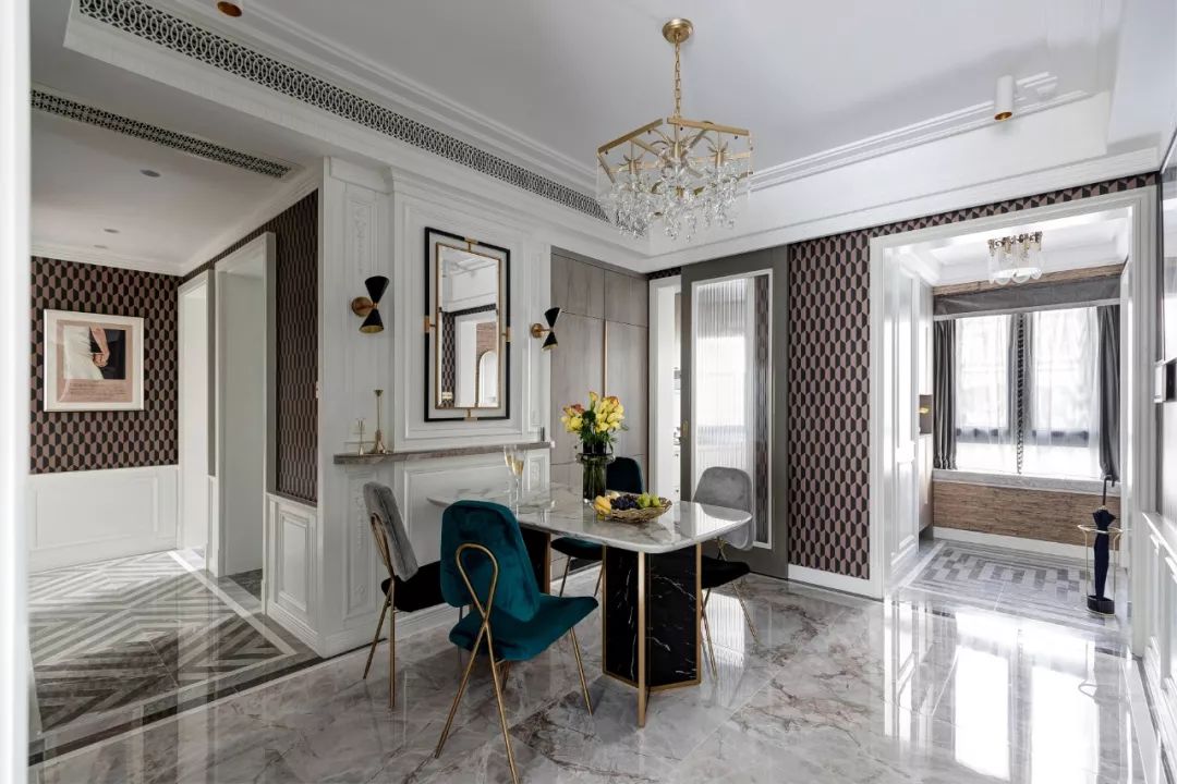 美式輕奢風格家裝設(shè)計室內(nèi)裝修效果圖-餐廳 美式輕奢風格家裝設(shè)計室內(nèi)裝修效果圖-餐廳