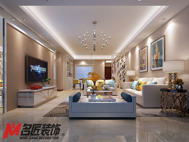 河源市潤豐·天虹花園現(xiàn)代簡約風格三居室裝修案例