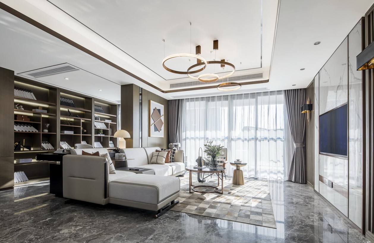 港式風(fēng)格室內(nèi)家裝案例效果圖-客廳 港式風(fēng)格室內(nèi)家裝案例效果圖-客廳