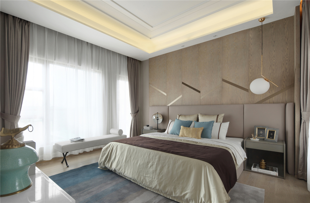 現(xiàn)代簡約風格室內(nèi)家裝案例效果圖-臥室 現(xiàn)代簡約風格室內(nèi)家裝案例效果圖-臥室