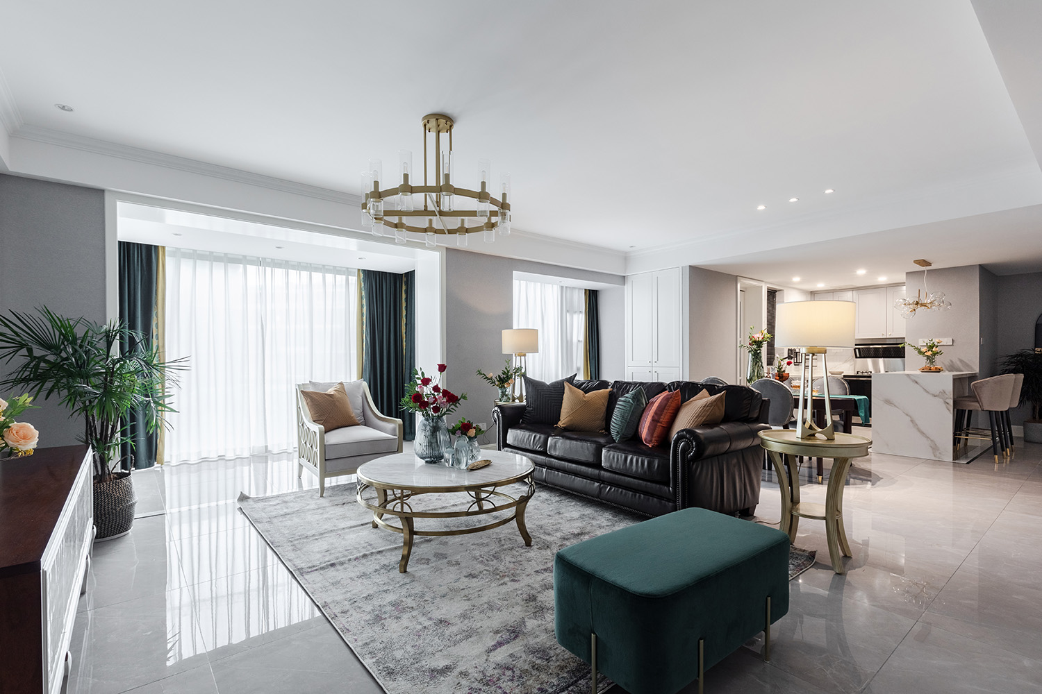 現(xiàn)代美式風(fēng)格室內(nèi)設(shè)計(jì)家裝案例-客廳 現(xiàn)代美式風(fēng)格室內(nèi)設(shè)計(jì)家裝案例-客廳