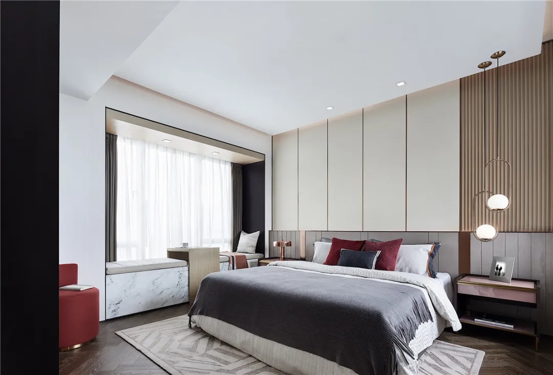現(xiàn)代輕奢風(fēng)格室內(nèi)設(shè)計(jì)家裝案例-臥室 現(xiàn)代輕奢風(fēng)格室內(nèi)設(shè)計(jì)家裝案例-臥室