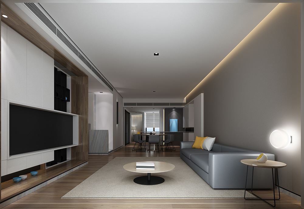 廣州市濱江西路小區(qū)輕奢風格四居室裝修案例