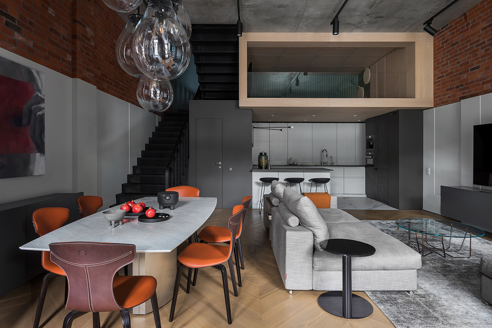 裝修案例工業(yè)風格復式裝修效果圖-客廳 裝修案例工業(yè)風格復式裝修效果圖-客廳