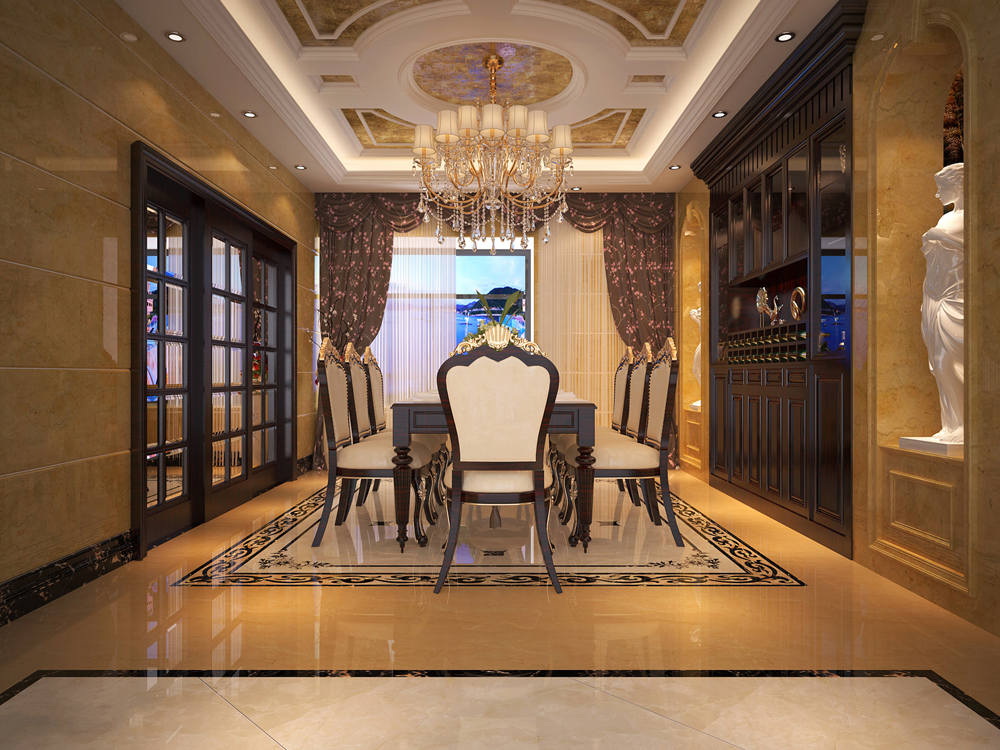 韶關(guān)市森泰奧林匹克花園歐式風格別墅裝修案例