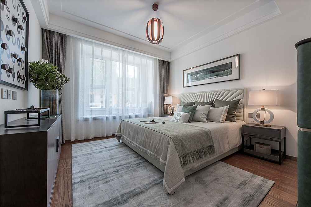 南寧華發(fā)國賓壹號三居144平米新中式風格室內(nèi)裝修案例-臥室 南寧華發(fā)國賓壹號三居144平米新中式風格室內(nèi)裝修案例-臥室