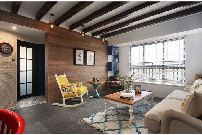 廣州市保利紫薇花園美式風(fēng)格三居室裝修案例