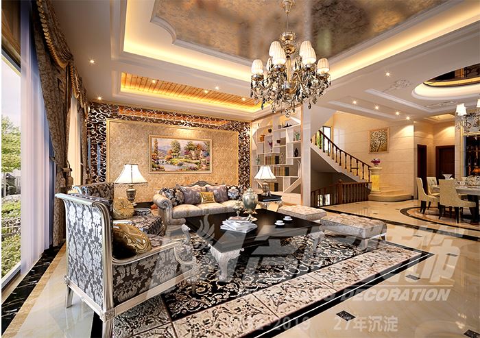 佛山市越秀星匯瀚府歐式風(fēng)格三居室裝修案例