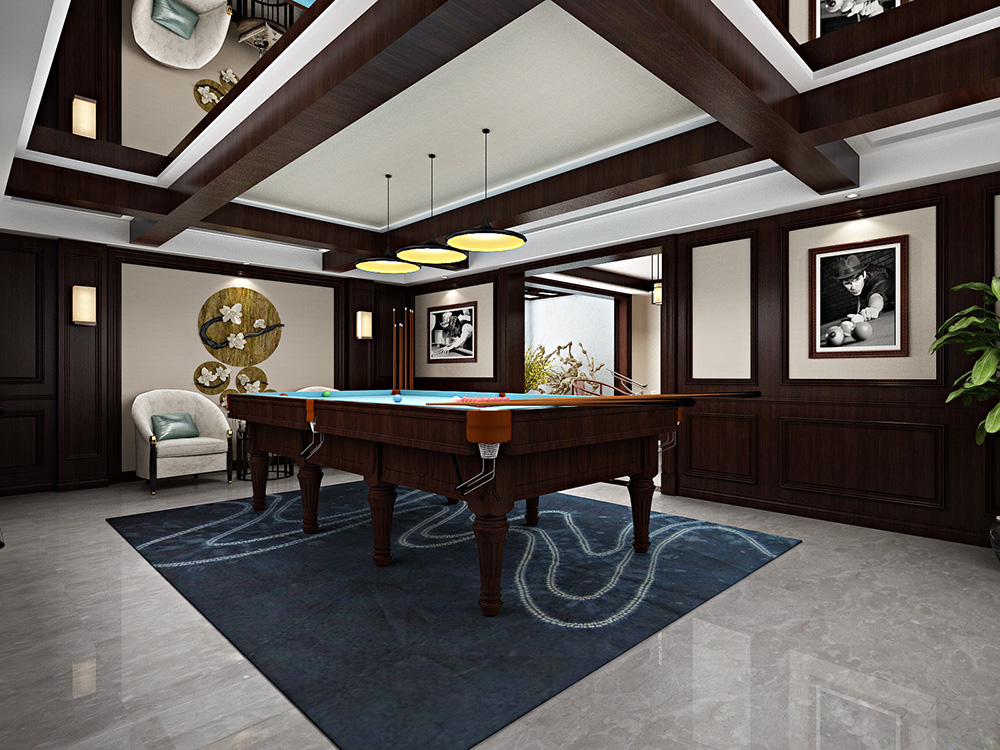 美式輕奢風格室內裝修設計效果圖-恒大濱江左岸四居133平米-室內休閑室裝修設計 美式輕奢風格室內裝修設計效果圖-恒大濱江左岸四居133平米-室內休閑室裝修設計