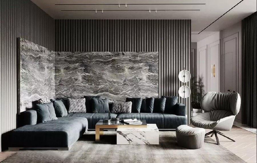 佛山市美的半島莊園輕奢風(fēng)格三居室裝修案例