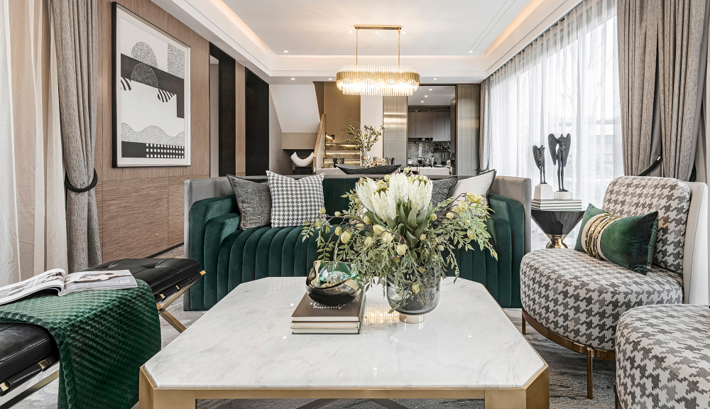 輕奢風格別墅設計家裝案例-客廳 輕奢風格別墅設計家裝案例-客廳