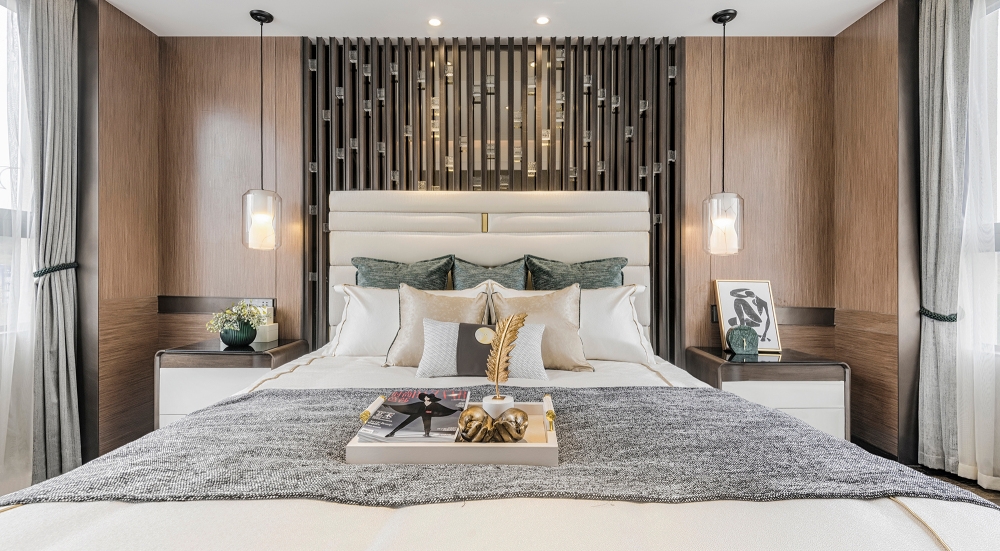 輕奢風格別墅設計家裝案例-臥室 輕奢風格別墅設計家裝案例-臥室