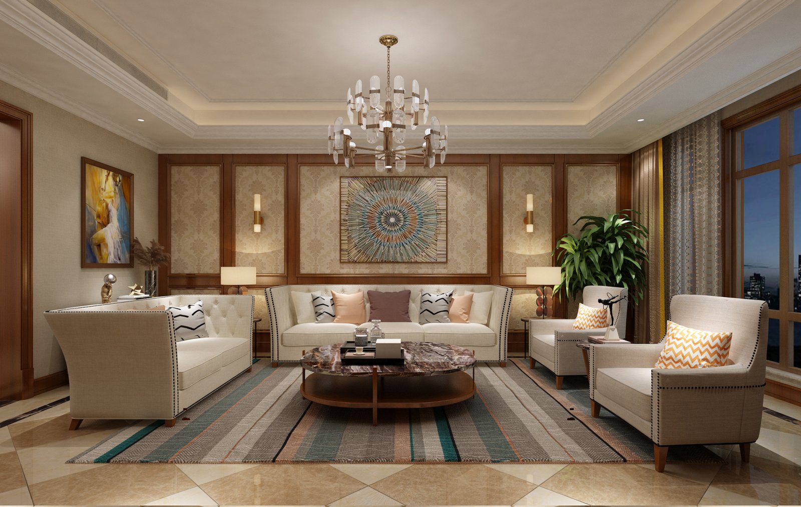 歐式風格家裝設計室內(nèi)裝修效果圖-客廳 歐式風格家裝設計室內(nèi)裝修效果圖-客廳