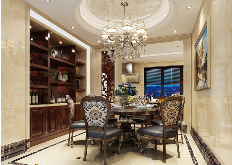 嘉興市海倫堡·觀瀾歐式風(fēng)格五居室裝修案例