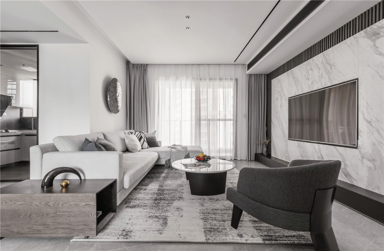 現(xiàn)代輕奢風(fēng)格家裝設(shè)計別墅裝修效果圖-客廳 現(xiàn)代輕奢風(fēng)格家裝設(shè)計別墅裝修效果圖-客廳