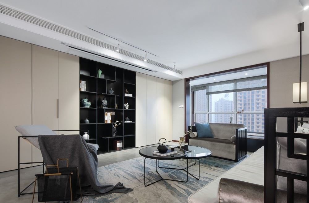 曲靖市紅盾苑新中式風格四居室裝修案例