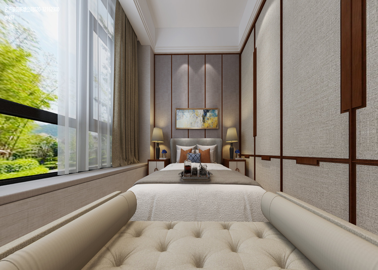 嘉興市僑福一品高爾夫公館新中式風(fēng)格五居室裝修案例