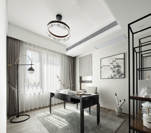 現(xiàn)代新中式風(fēng)格室內(nèi)設(shè)計家裝案例-書房 現(xiàn)代新中式風(fēng)格室內(nèi)設(shè)計家裝案例-書房