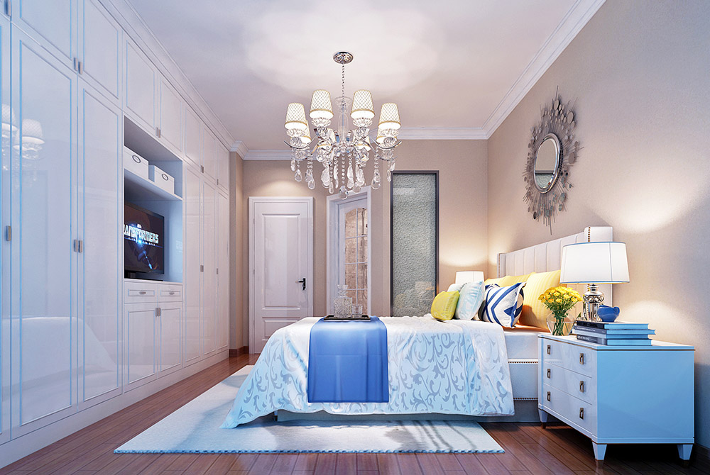 輕奢風(fēng)格室內(nèi)裝修效果圖-綠地景悅?cè)?23平米-臥室 輕奢風(fēng)格室內(nèi)裝修效果圖-綠地景悅?cè)?23平米-臥室