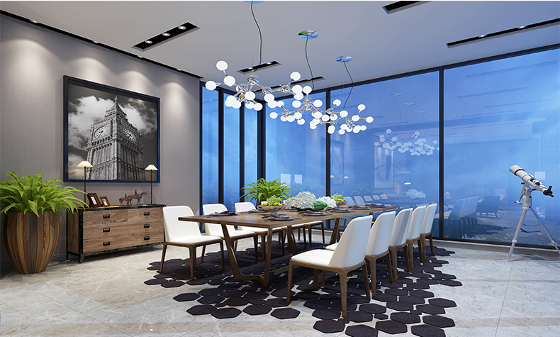 現(xiàn)代簡約風格別墅裝修設(shè)計效果圖-瀧景花園別墅365平米-別墅餐廳裝修設(shè)計 現(xiàn)代簡約風格別墅裝修設(shè)計效果圖-瀧景花園別墅365平米-別墅餐廳裝修設(shè)計