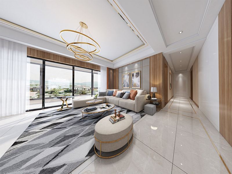 泰州市長(zhǎng)江玫瑰園別墅小區(qū)現(xiàn)代簡(jiǎn)約風(fēng)格平層裝修案例