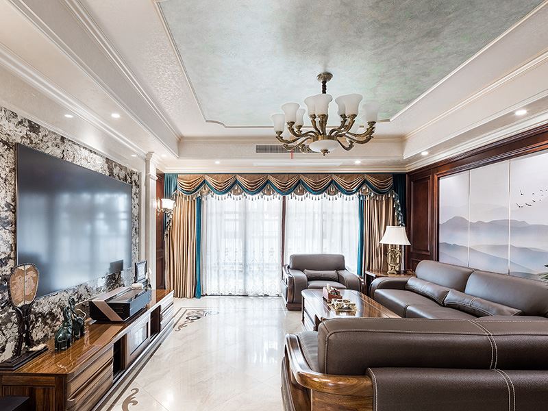 常州市九洲南廣場花園歐式風格四居室裝修案例