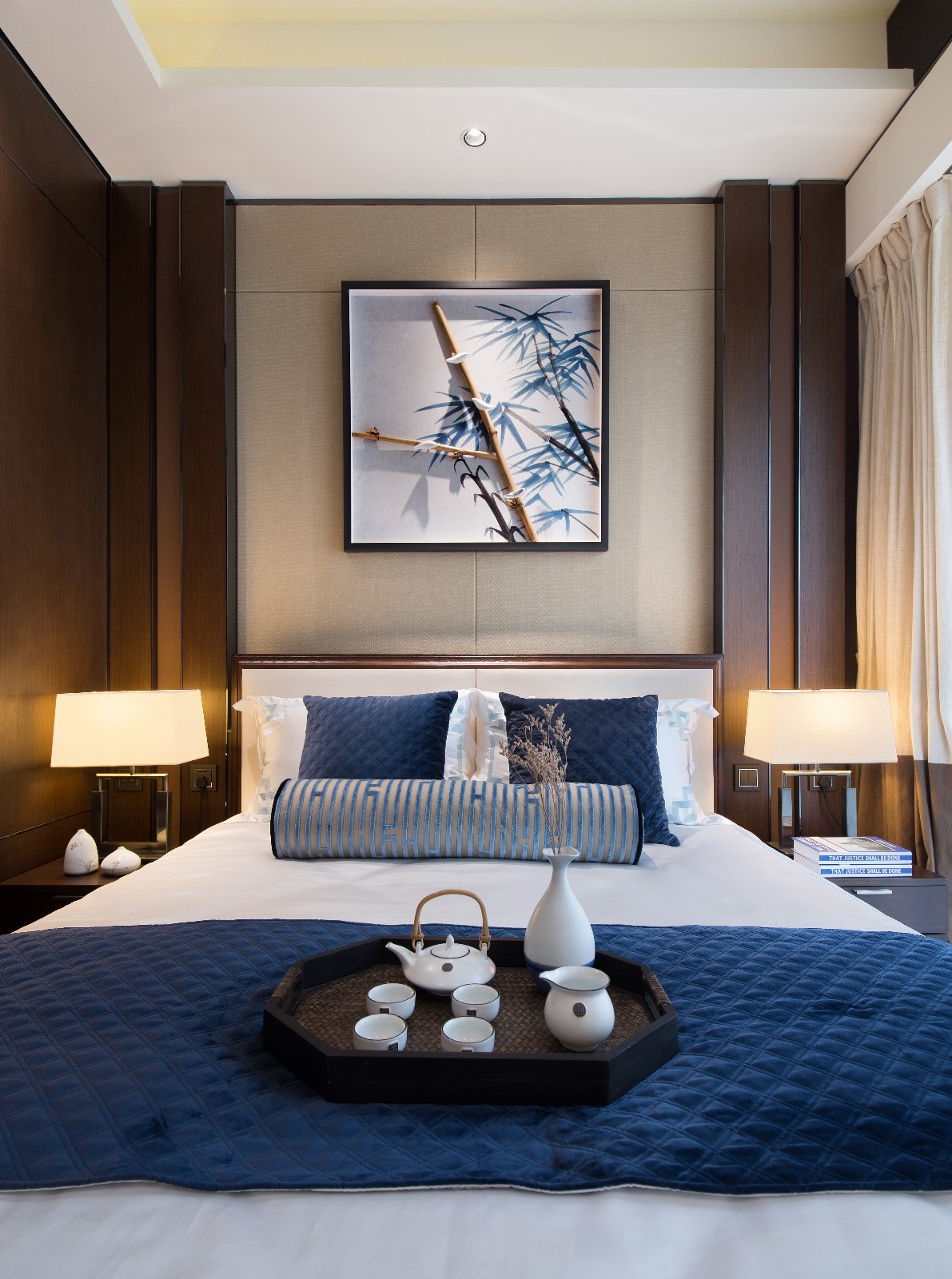 新中式風(fēng)格室內(nèi)設(shè)計(jì)家裝案例-臥室 新中式風(fēng)格室內(nèi)設(shè)計(jì)家裝案例-臥室